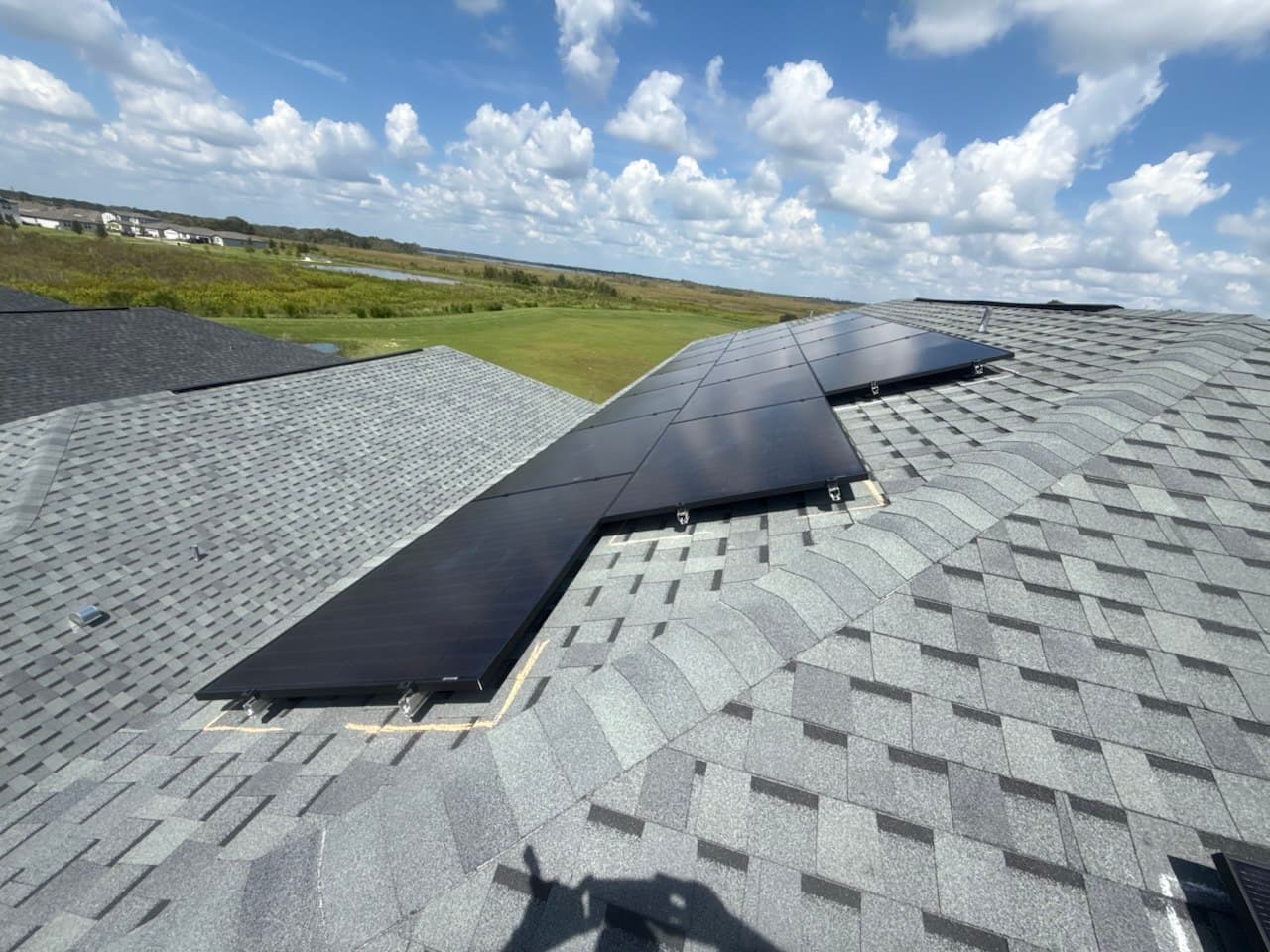 Solar panels installed on a Florida rooftop